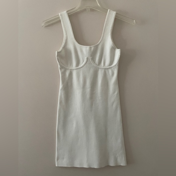 Good American Bodycon Underwire White Bustier Mini Dress Size 3/Large - Picture 3 of 10